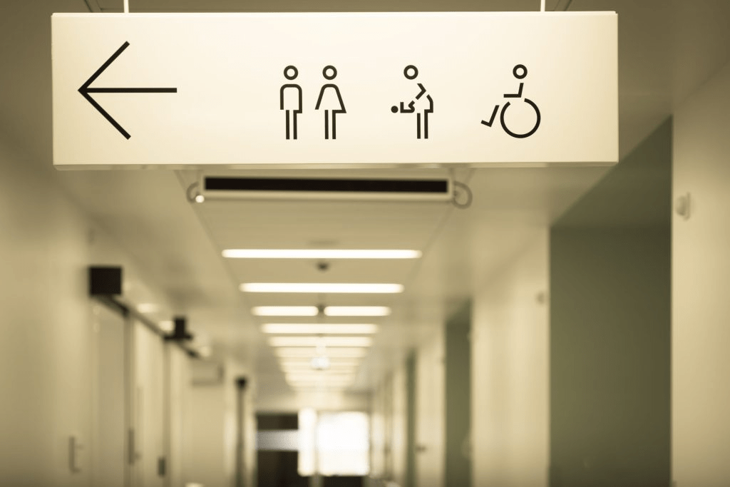 sign posts in healthcare facility